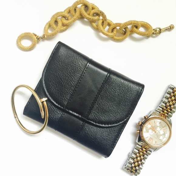 Black fold over  wallet