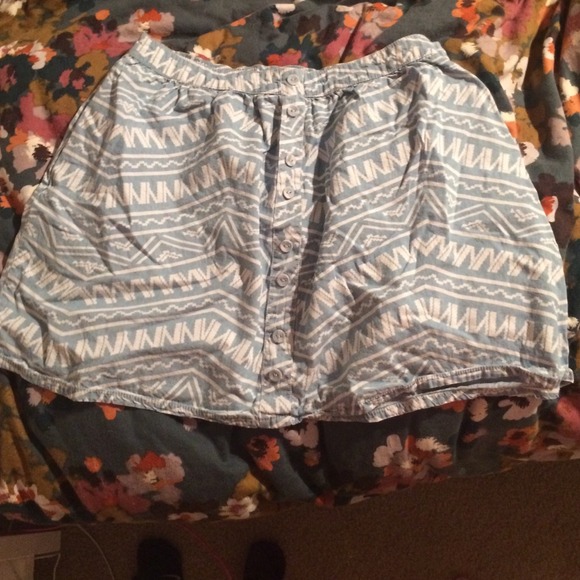 Ikat print skirt.