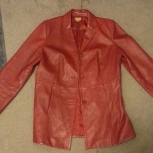 ♥♡Host pick 3/11/15 ♡♥Red faux leather jacket