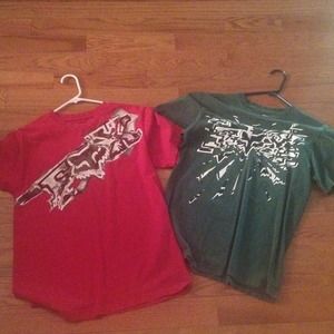 Two men's medium Fox shirts