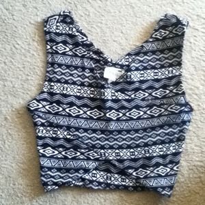 tribal print crop top
