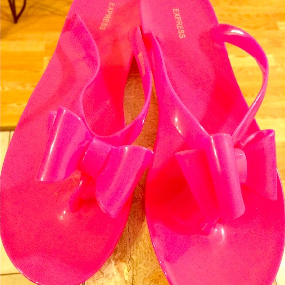 Express Pink flip flops