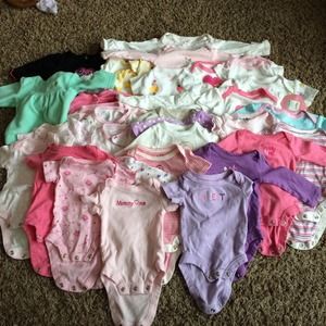 NB baby girl onsies