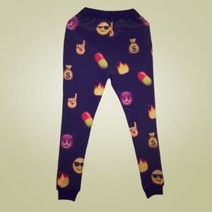 Black Emoji joggers