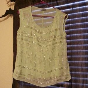 Light mint green sheer dressy top!