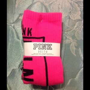 Nwt PINK 2-Pair knee high socks; One-Size