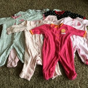 Baby girl sleepwear onsies