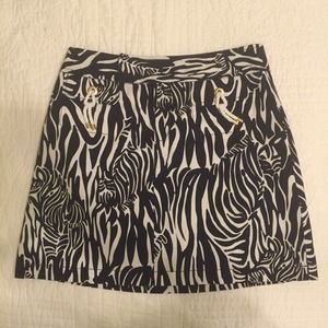 Lilly Pulitzer Navy and White Skirt