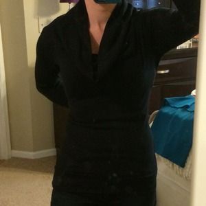 Carolyn Taylor Black Cowl Neck Long Sleeved Shirt