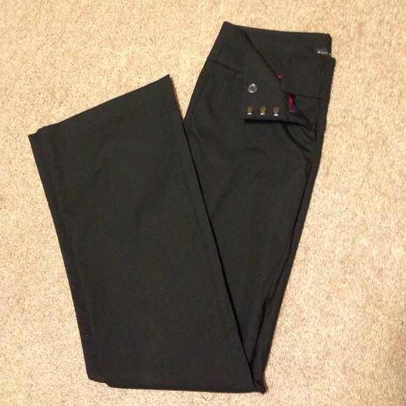 Black high-waisted slacks