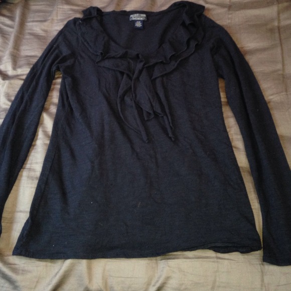 "Polo Jeans" blue ruffled long sleeve