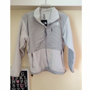 Grey Northface fleece zip up size Small