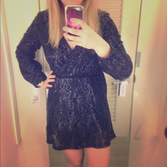 Black sequin dress