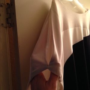 Beige/White/Black fully lined dress