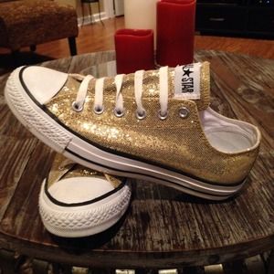 sparkly gold converse