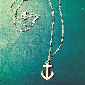 Sparkle Anchor Necklace