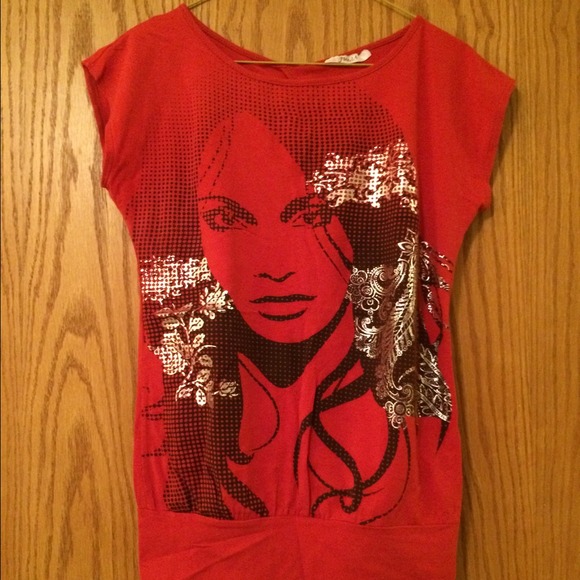 Women blouse red medium