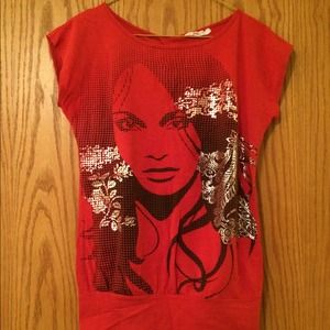 Women blouse red medium