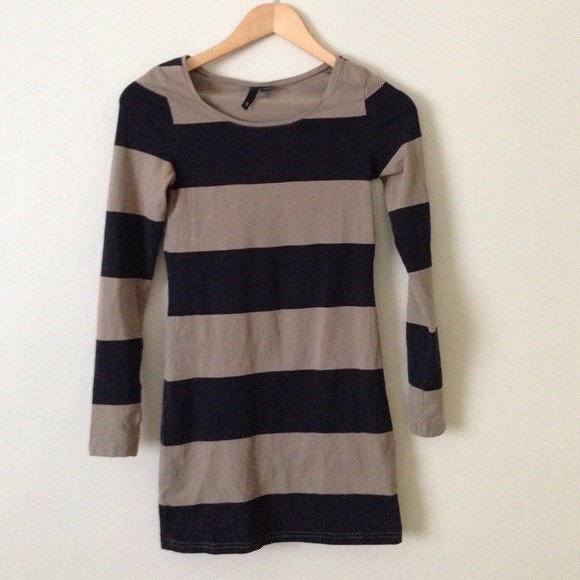 Tan and Black Striped Tunic