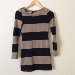 Tan and Black Striped Tunic