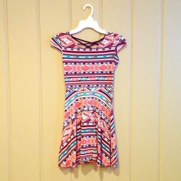 Aztec skater dress
