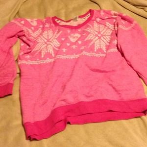 Victoria's Secret pink snowflake crew