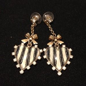 Betsey Johnson Vintage Heart Earrings