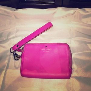Kate spade hot pink phone clutch