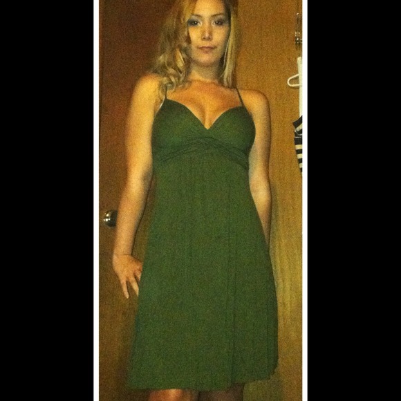 Sexy olive green dress