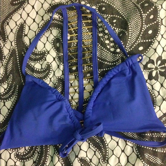 Blue Bathing Suit Top