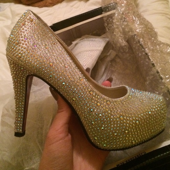 Rhinestone pumps