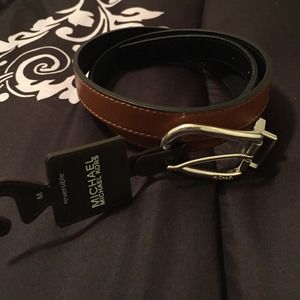 Micheal kors reversible black and brown belt
