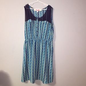 Multicolored patterned dress