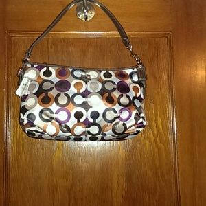 Multicolored coach purse