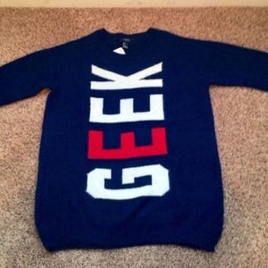 Super Cute Geek Sweater //Forever 21