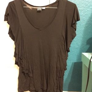 Black Roxy Flowy V-Neck