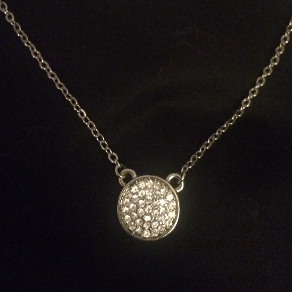CZ and sterling silver necklace.