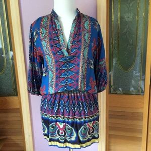 Angie Paisley Print Tunic Dress