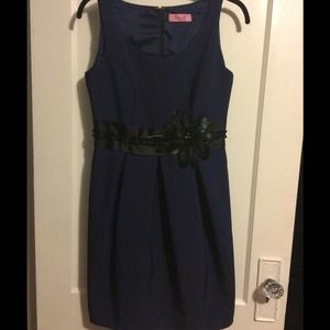 Navy & black cocktail dress