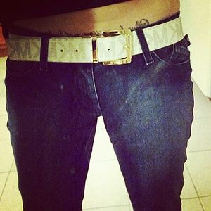 Michael Kors vegan leather logo belt