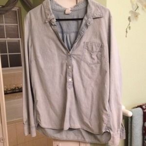 J. Crew pullover chambray shirt