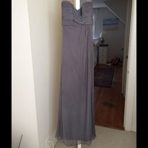 Amsale gown size 0, graphite, sweetheart bodice