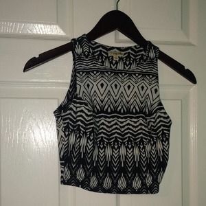 Lily White Printed crop top tank