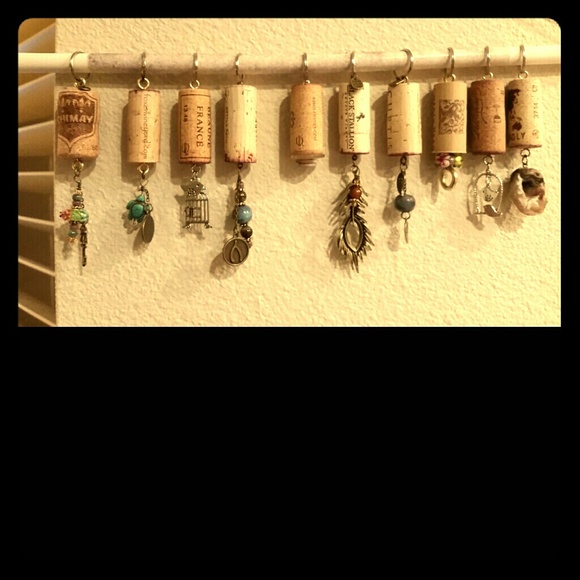Handmade wine cork keychains