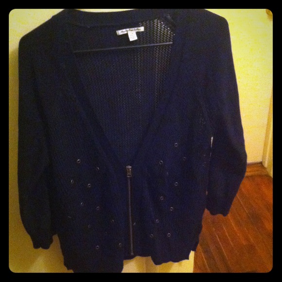 Edgy black cardigan