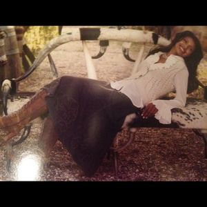 CAbi Appliqué skirt