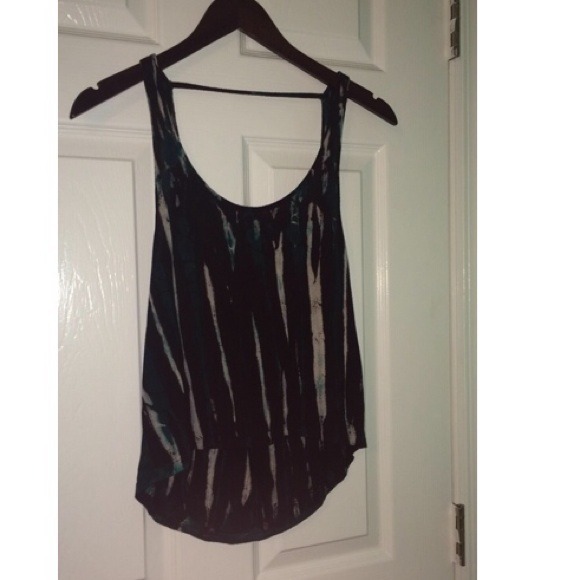 C+B Black Patterned Crop Top