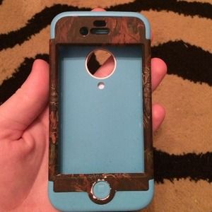 iPhone 4/4s Blue Camouflage Case