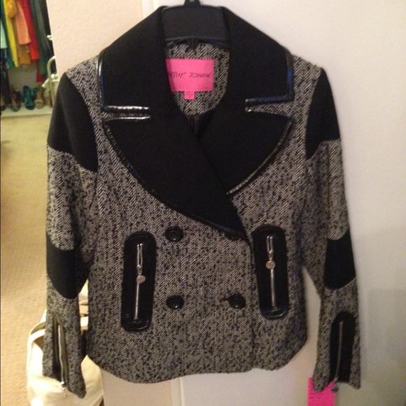 Betsey Johnson Jackets & Blazers - Betsey Johnson Mixed-media Peacoat