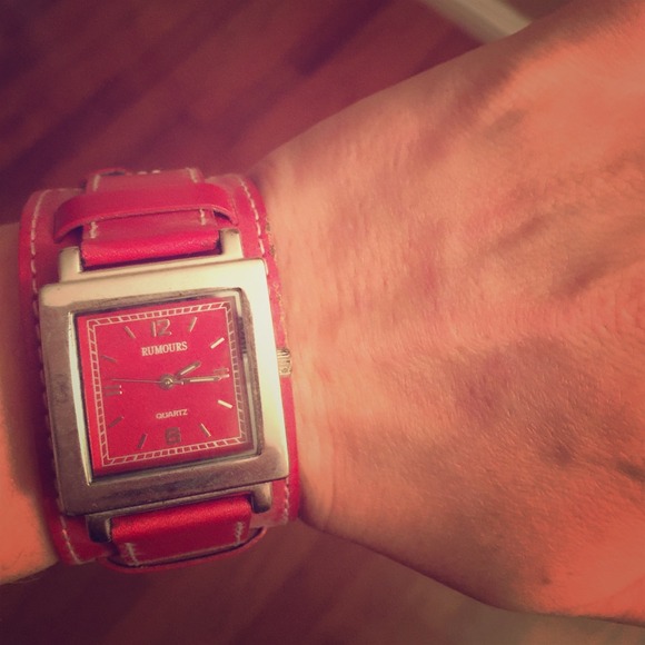 Red Leather Watch